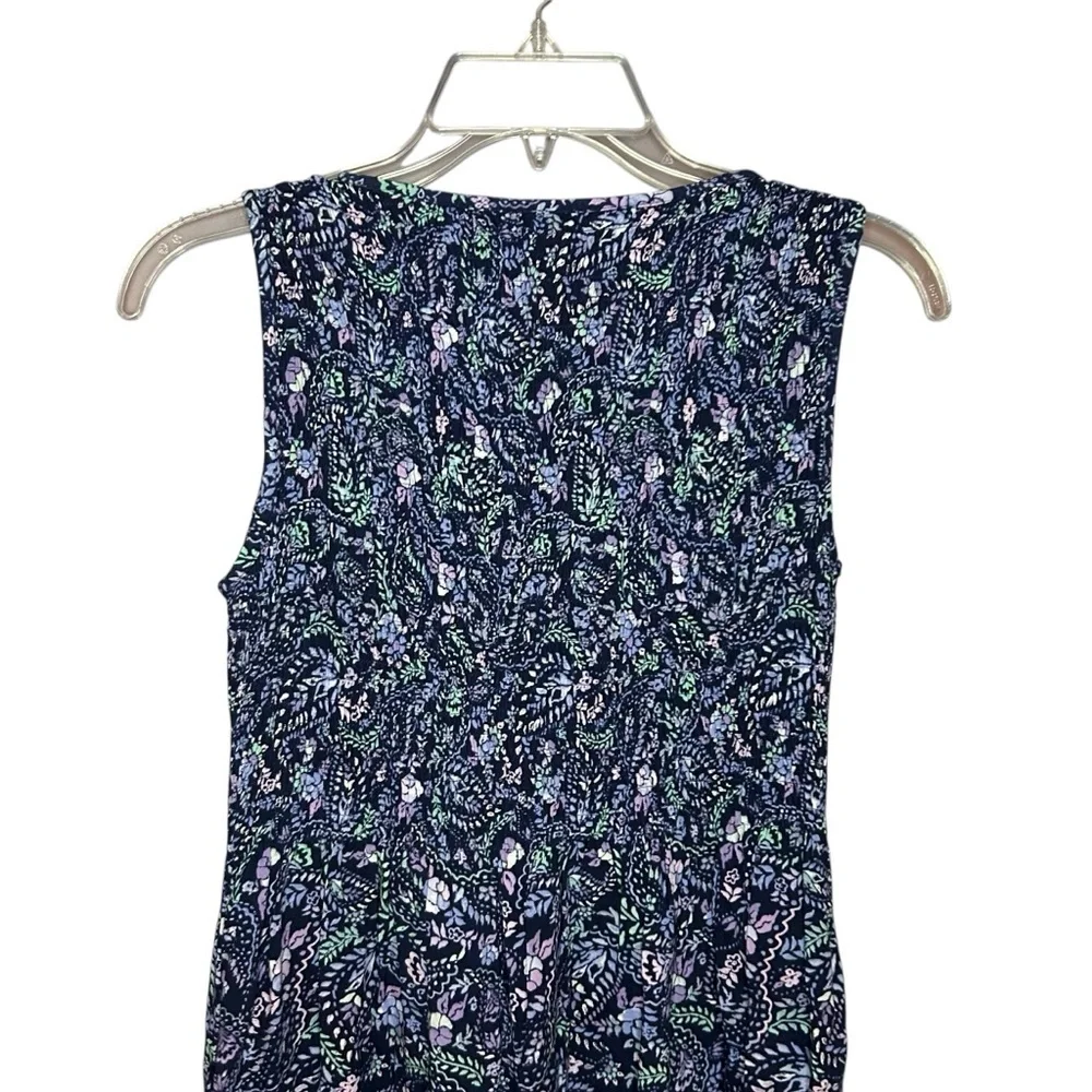 Croft and Barrow maxi dress floral paisley blue purple size small